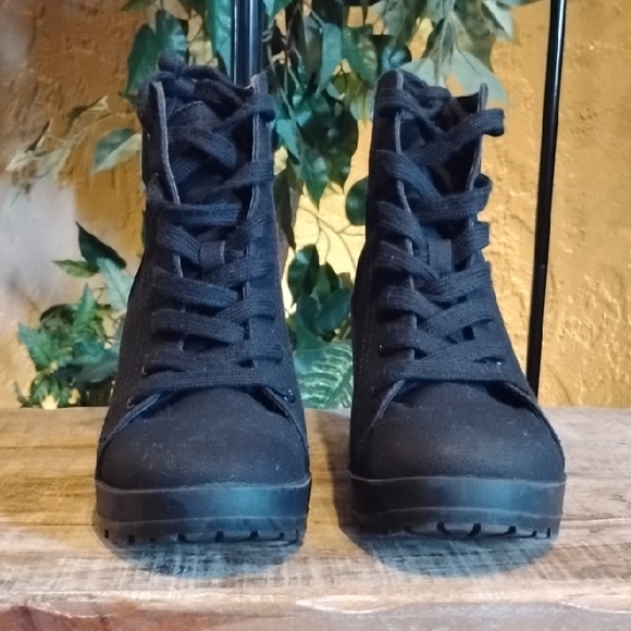 Mix No. 6 Black Combat Boots - Picture 1 of 10